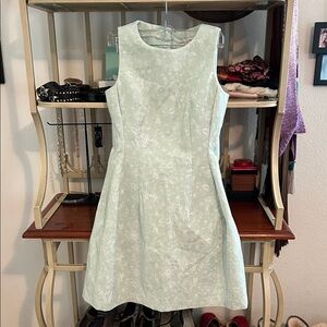 Eva Mendes for New York & Company Light Green Floral Midi Dress